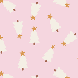 Large Christmas Trees in Pink Floss