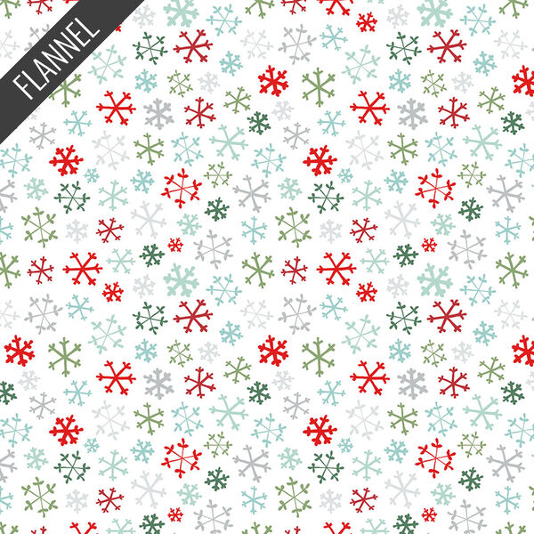 Snowflakes Flannel in Multi