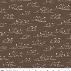Horse Toile in Brown