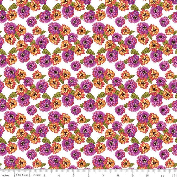 Zinnias in White