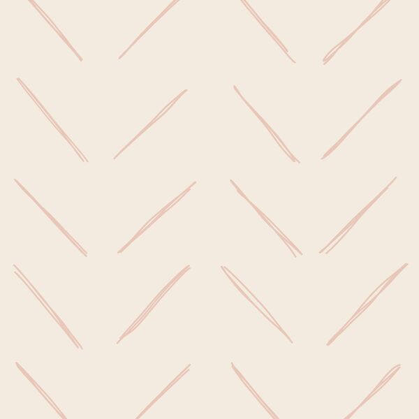 Large Chevron in Ballet Pink on Egret