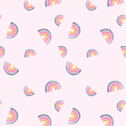 Rainbow Falling in Pink Dawn