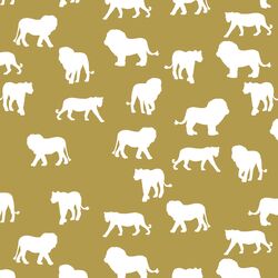 Lion Silhouette in Gold
