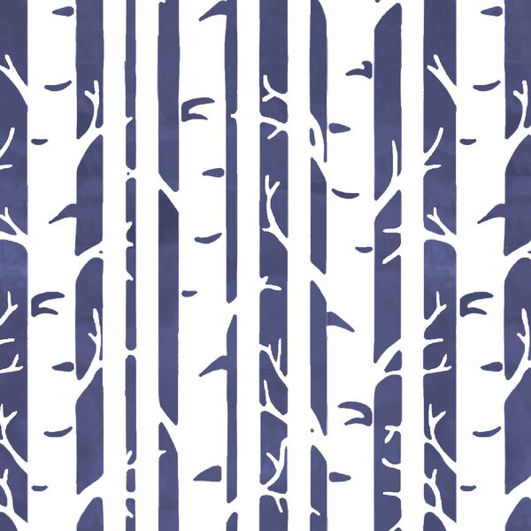 Birches in Indigo