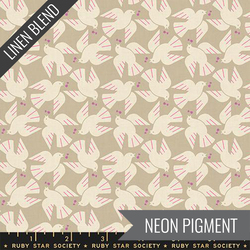 Flock Yeah Linen in Khaki Neon