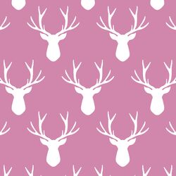 Stag Silhouette in Wisteria