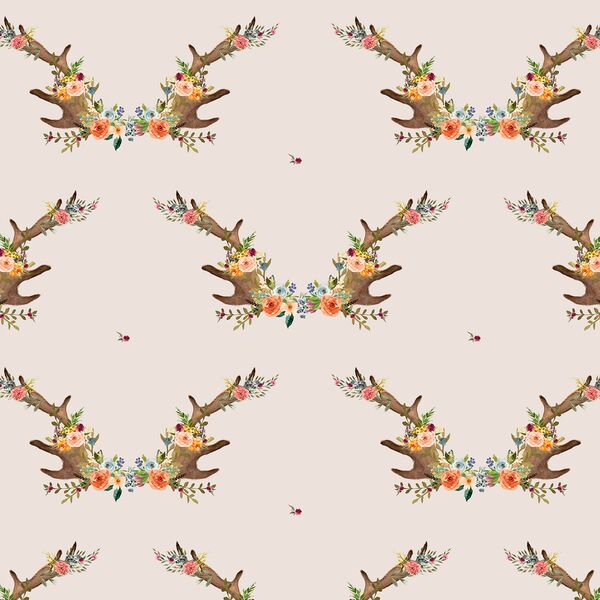 Large Meadow Horns in Light Tan
