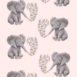 Baby Elephant in Soft Blush