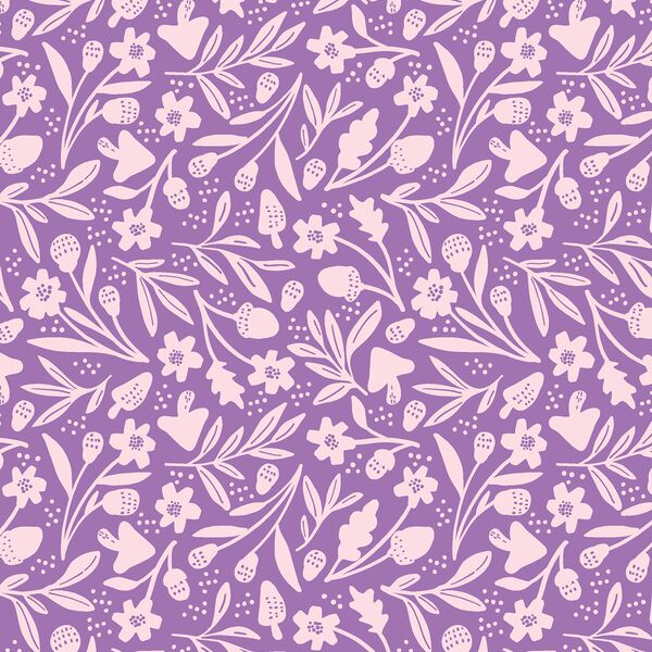 Falloween Floral in Vivid Violet