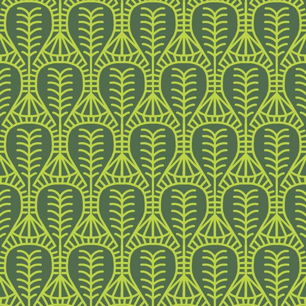 Fiddlehead Leaves in Lime on Kale