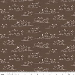 Horse Toile in Brown