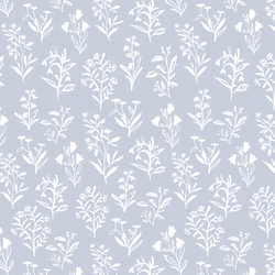 Meadow Flowers in Crystal Blue