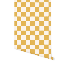 Wobbly Gingham in Pineapple Yellow