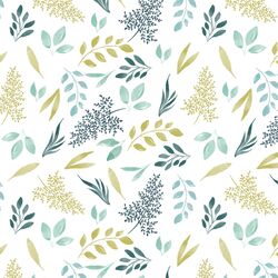 Blossom Leaves in White
