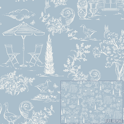 Provence Toile in Reverie Blue