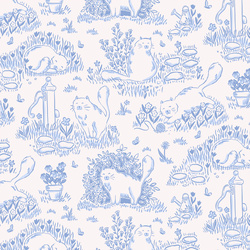 Flower Pawt in Bleu