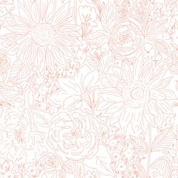 Paperie in Coral on White