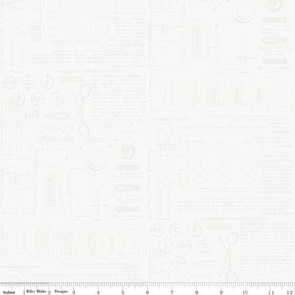 Sewing Notes in White