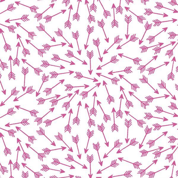 Arrows in Petunia on White