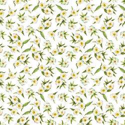 Small Floral in White