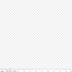 Swiss Dot in Lavender on White