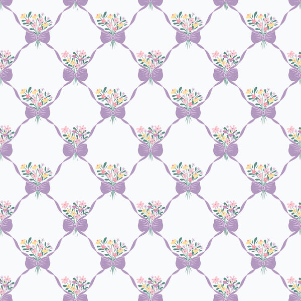 Bouquets and Bows in Purple