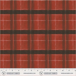 Window Pane Plaid in Barn Red