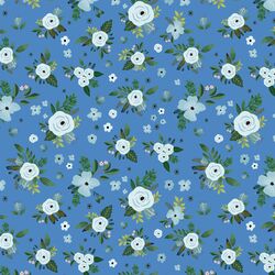 Large Blue Harbour Florals in Bright Blue