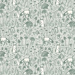 Woods of Whimsy in Spruce on Cream