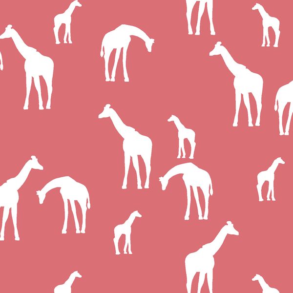 Giraffe Silhouette in Dahlia