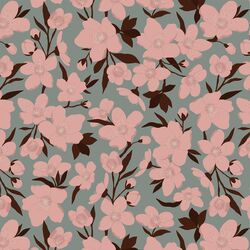 Cherry Blossom in Misty Aqua