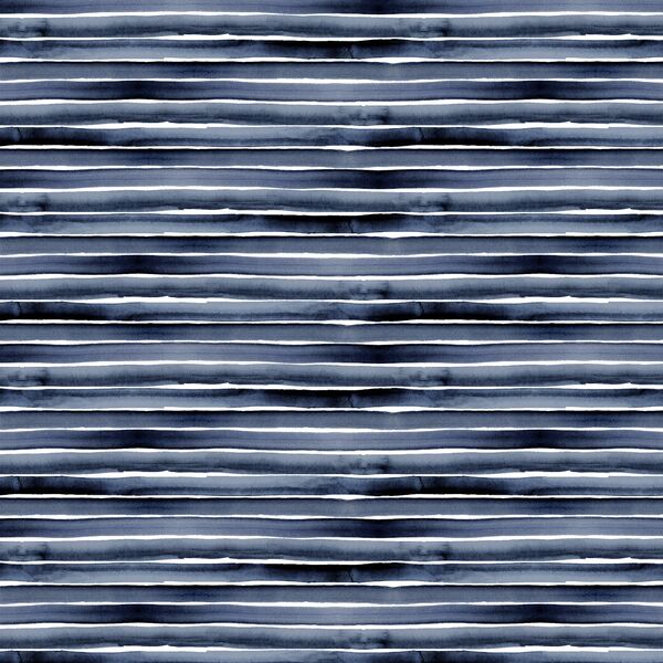Watercolor Stripe in Navy