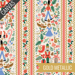 Nutcracker March Canvas in Cream Metallic