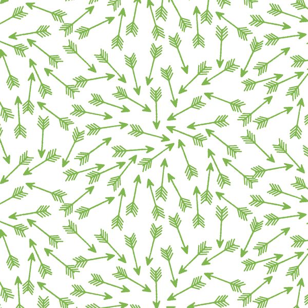 Arrows in Greenery on White
