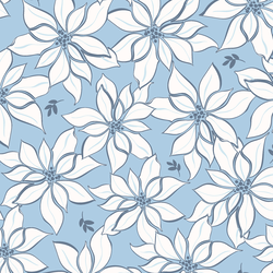 Large Poinsettia in Crystal Blue