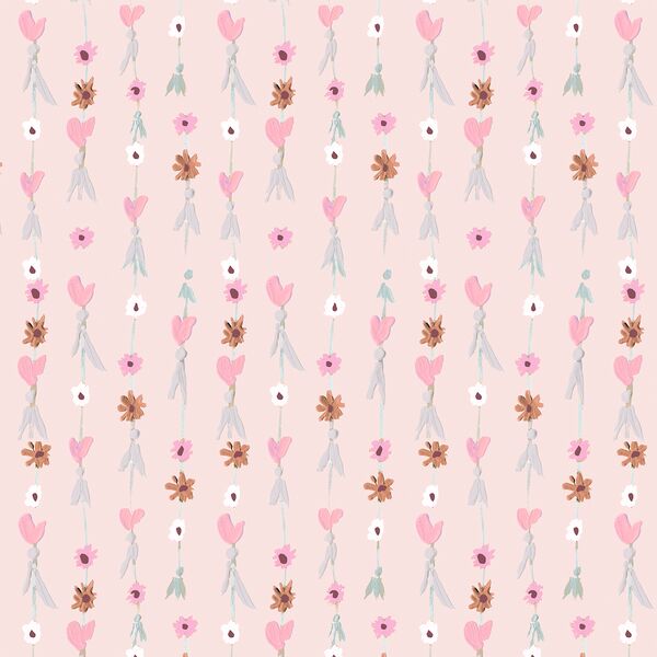 Heart Streamers in Pink