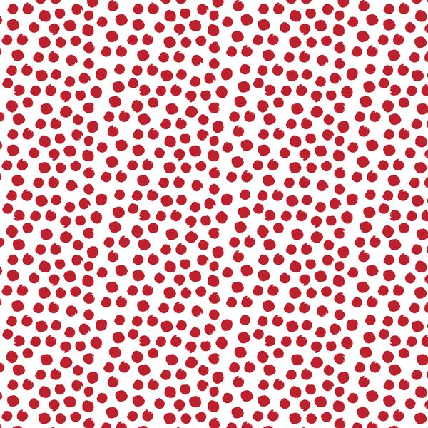 Painted Dot in Red Apple on White