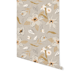 Freehand Floral in Dove Grey