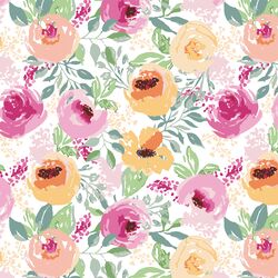 Berry Floral in White