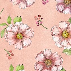 Large Floral in Coral