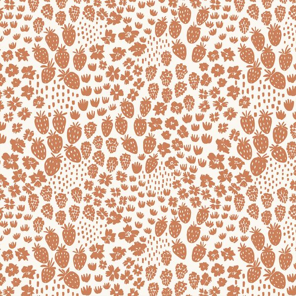 Berry Meadows in Caramel on Cream