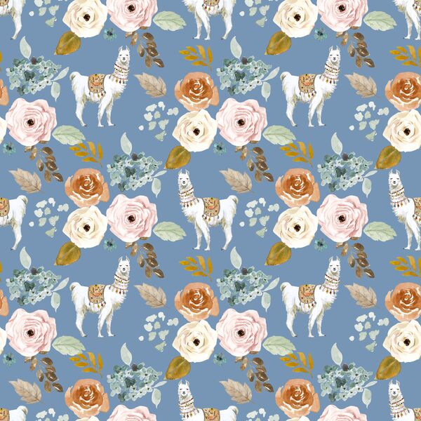 Garden Llama in Balsam Blue