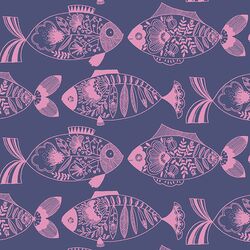 Fresh Catch in Indigo Wisteria