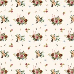 Small Fall Floral in Soft Ivory