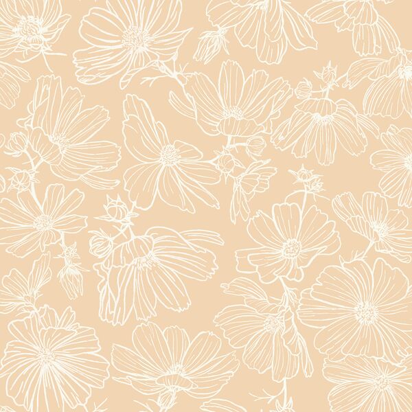 Floral Sketch in Champagne