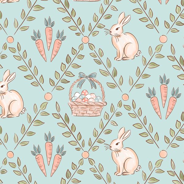 Hopscotch Harvest in Sweet Aqua