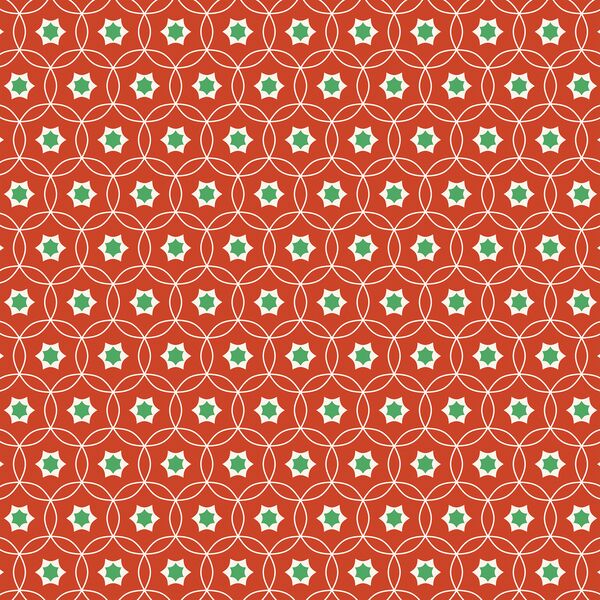 Quilted Snow in Holly Red