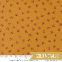 Little Ladybugs in Golden Metallic