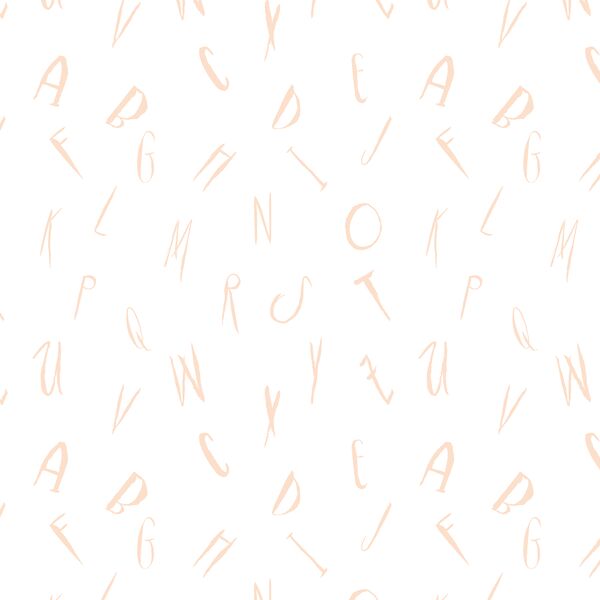 Letters in Light Pink