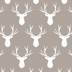 Stag Silhouette in Taupe